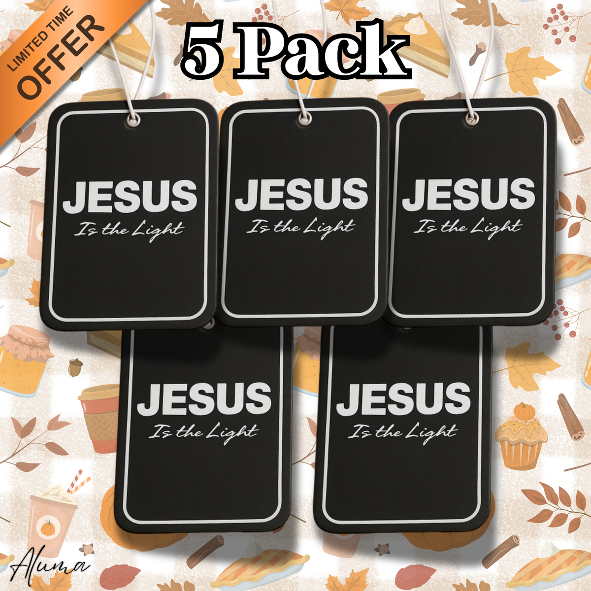 "Jesus is The Light" Car Air Fresheners (5 Pack)
