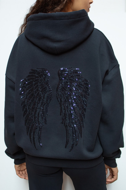 Angel Wing Sequin Hoodie